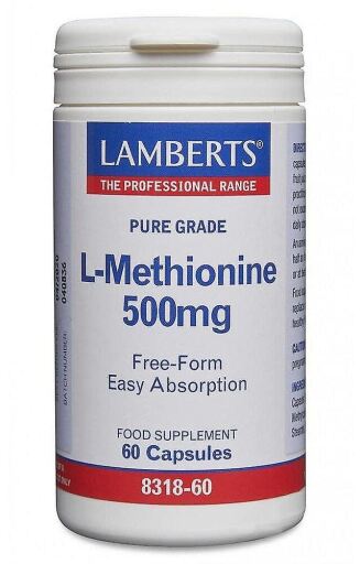 L-Methionine 500 mg 60 Capsules