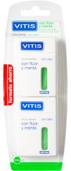 Vitis Dental Tape with Fluorine and Mint 2x50 ml