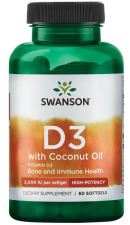 Vitamin D-3 With Coconut Oil 60 Capsule